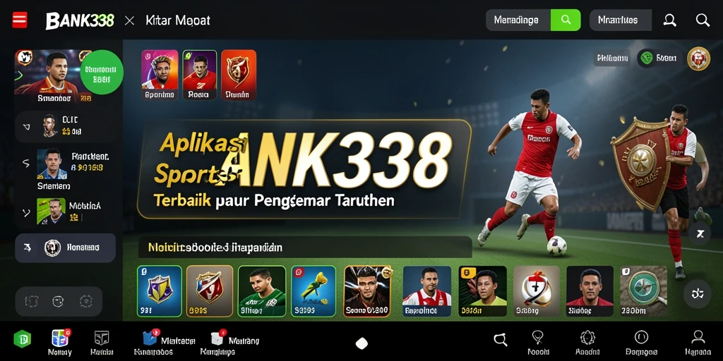 Screenshot BANK338 menampilkan fitur taruhan olahraga yang interaktif.
