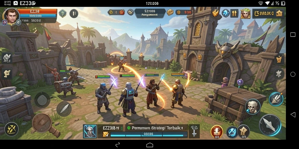 Tampilan gameplay EZ338 yang menarik dan penuh aksi strategi.