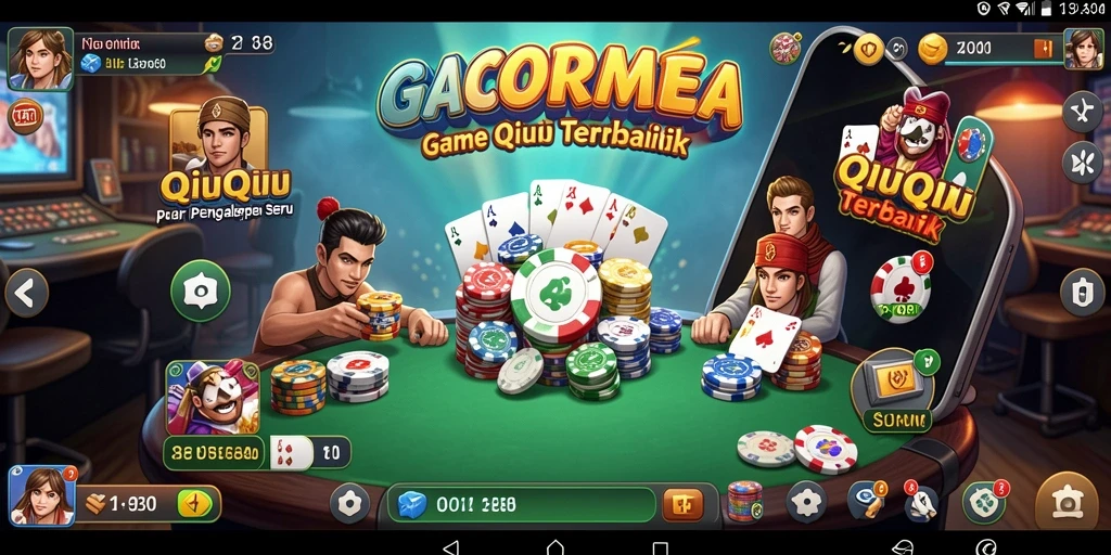 Tampilan seru permainan QiuQiu dalam GACORMEGA.