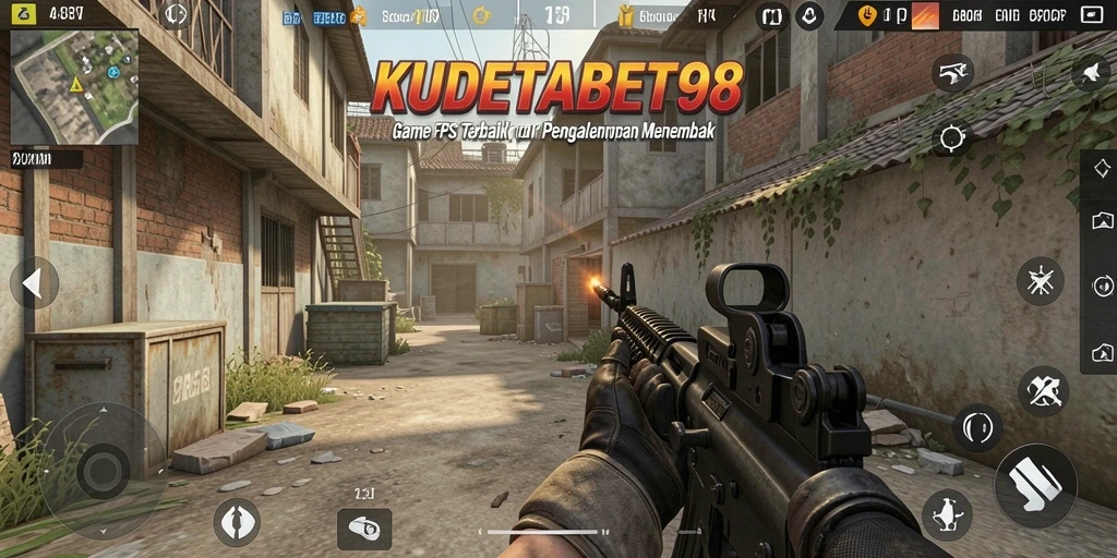 Screenshot gameplay KUDETABET98 menampilkan pertempuran yang intens di lokasi urban.