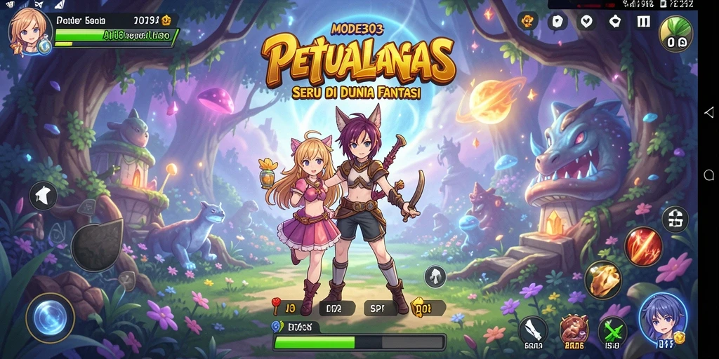 Tampilan menarik dari gameplay <strong>MODE303</strong> yang penuh warna dan karakter unik.