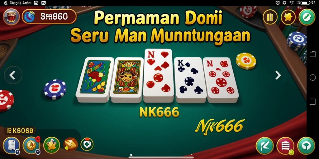 Screenshot gameplay Domino NK666 yang menarik dan seru.
