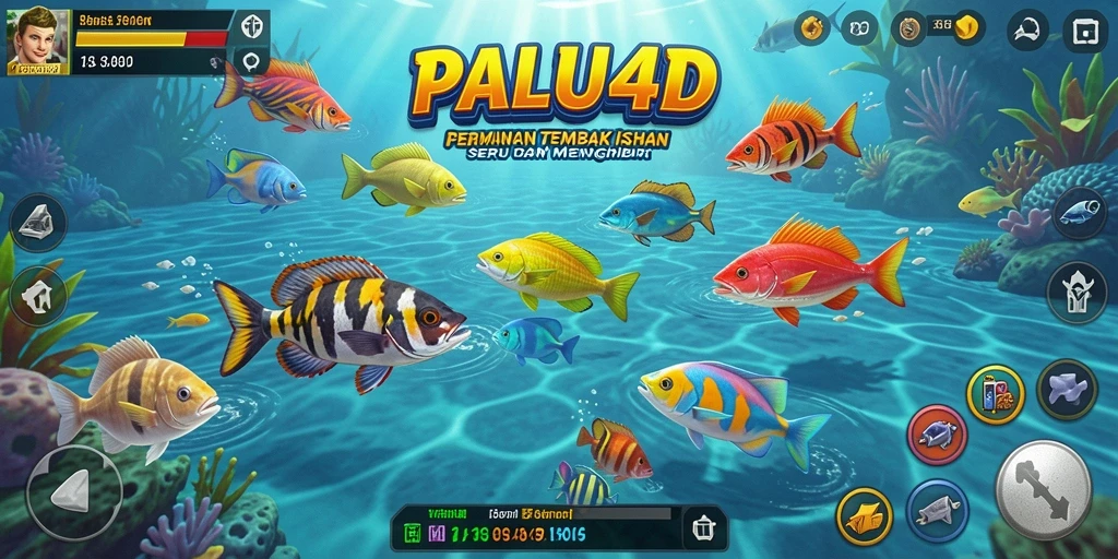 Tangkapan layar gameplay PALU4D menampilkan aksi menembak ikan yang seru.