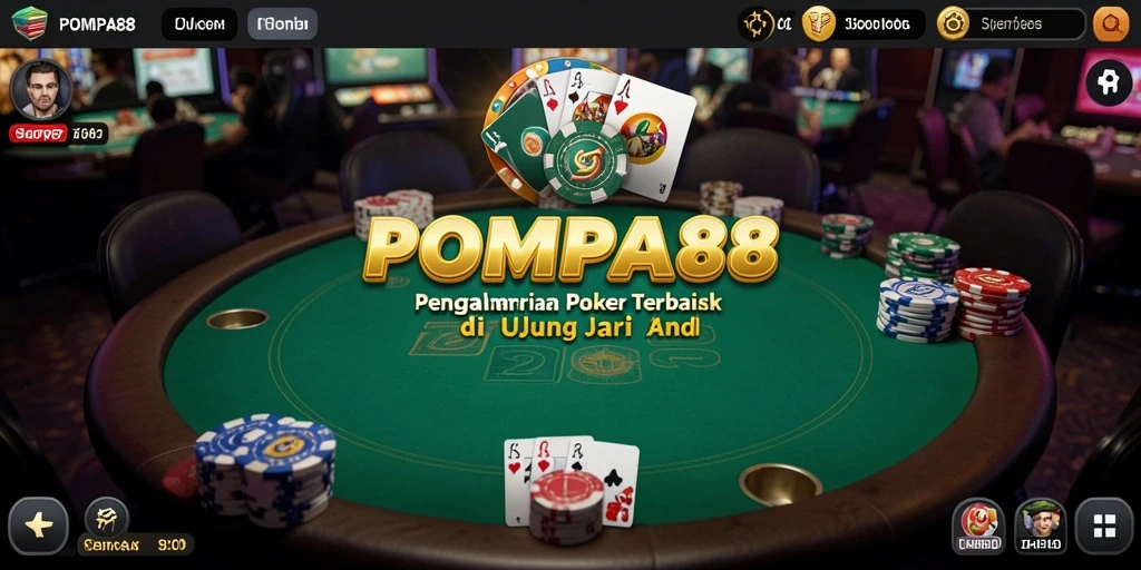 Tampilan layar saat bermain poker di POMPA88.