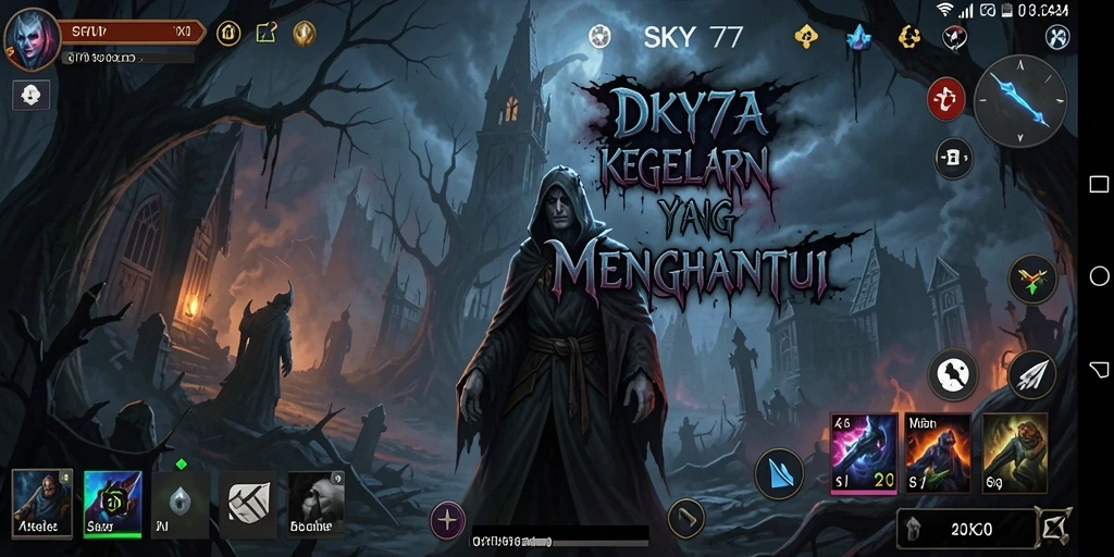 Gameplay <strong>SKY77</strong> yang menegangkan dengan suasana gelap dan menakutkan.